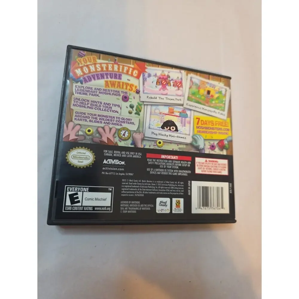 Moshi Monsters Moshlings Theme Park Nintendo DS Game
